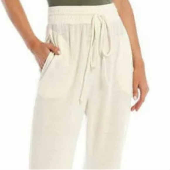 New Free People Intimately Cozy Cool Girl Lounge Pants Ivory Size Medium M - Picture 3 of 3